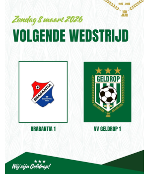 Zondag 8 maart: Brabantia 1 - Geldrop 1