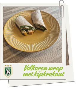 Volkoren wrap met kipkrokant
