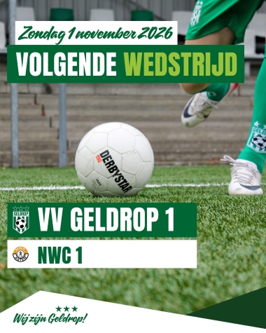 Zondag 1 november 2026: Geldrop 1 - NWC 1