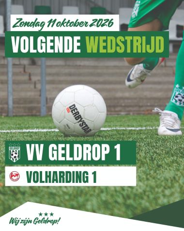 Zondag 11 oktober 2026: Geldrop 1 - Volharding 1