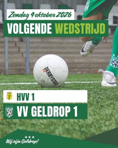 Zondag 4 oktober 2026: HVV Helmond 1 - Geldrop 1
