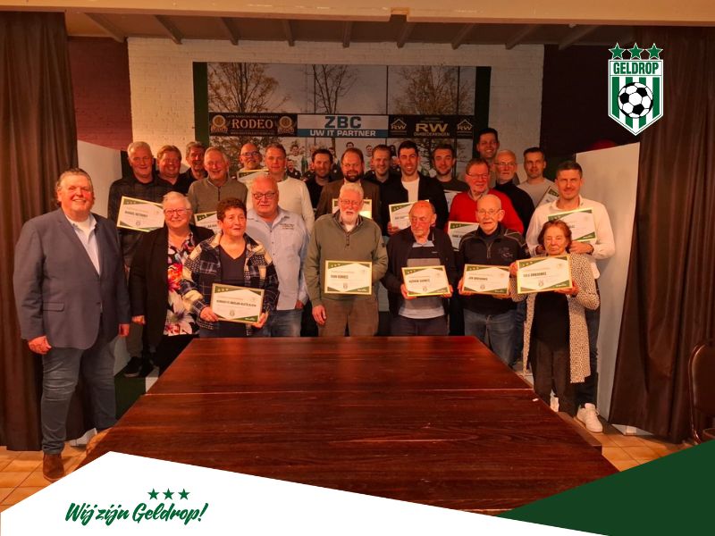 VV Geldrop huldigt haar jubilarissen