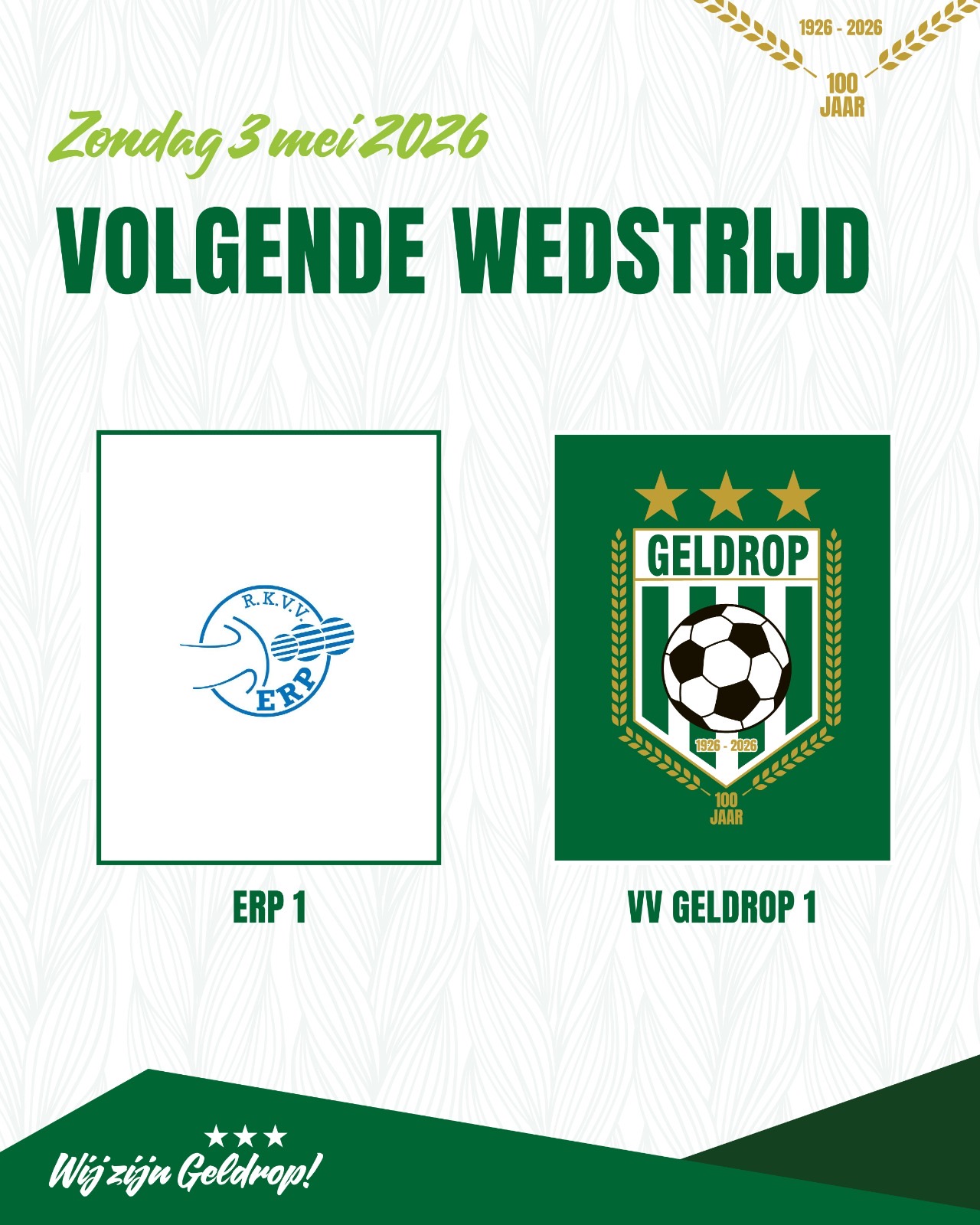 Zondag 3 mei 2026: Erp 1 - Geldrop 1 