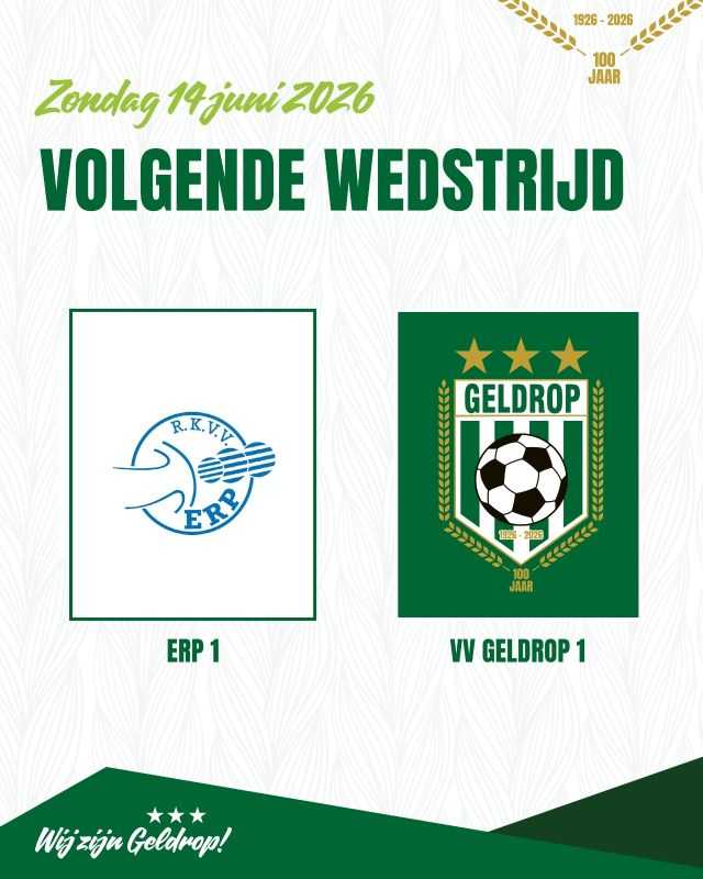 Zondag 14 juni 2026: Erp 1 - Geldrop 1
