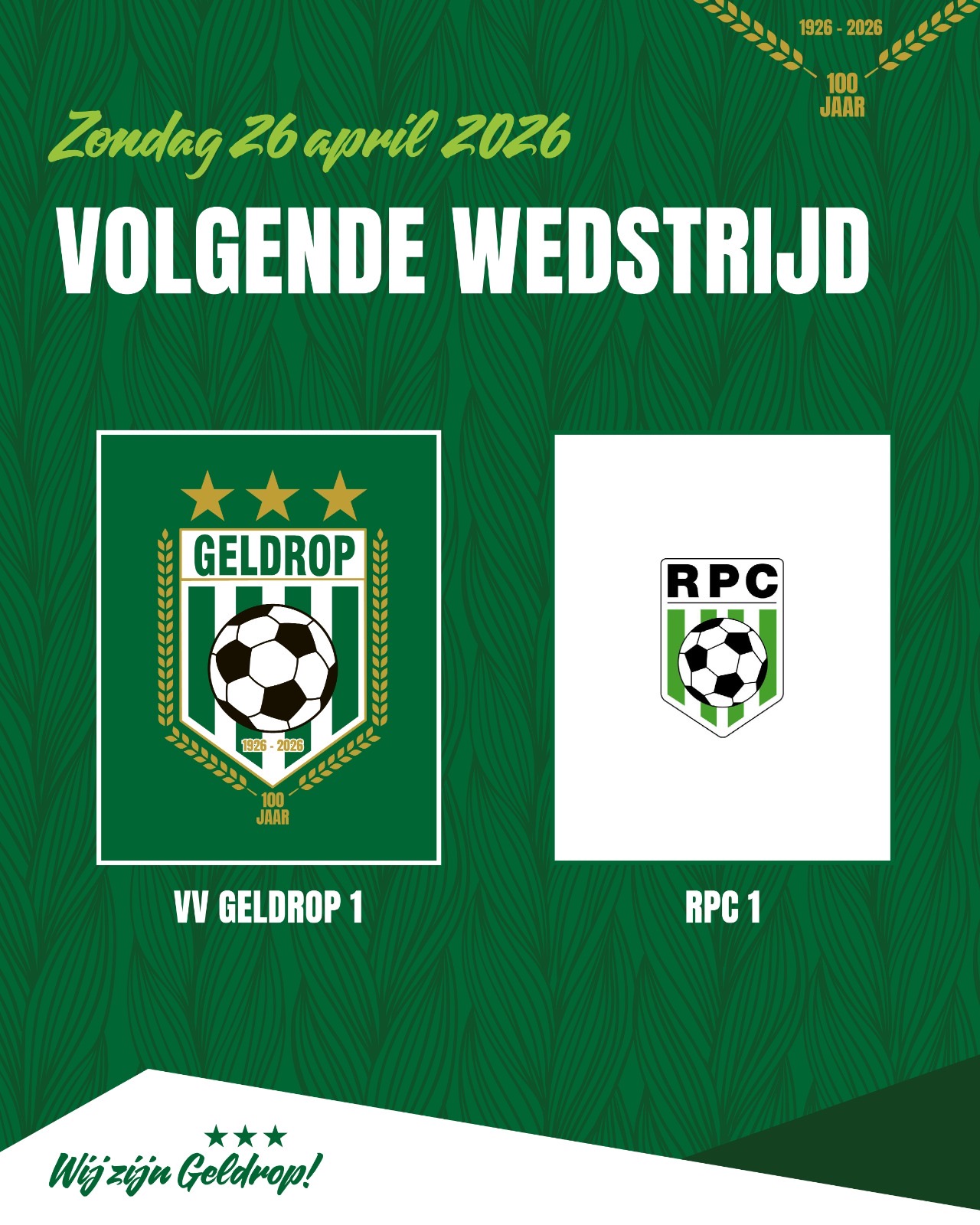 Zondag 26 april 2026: Geldrop 1 - RPC 1