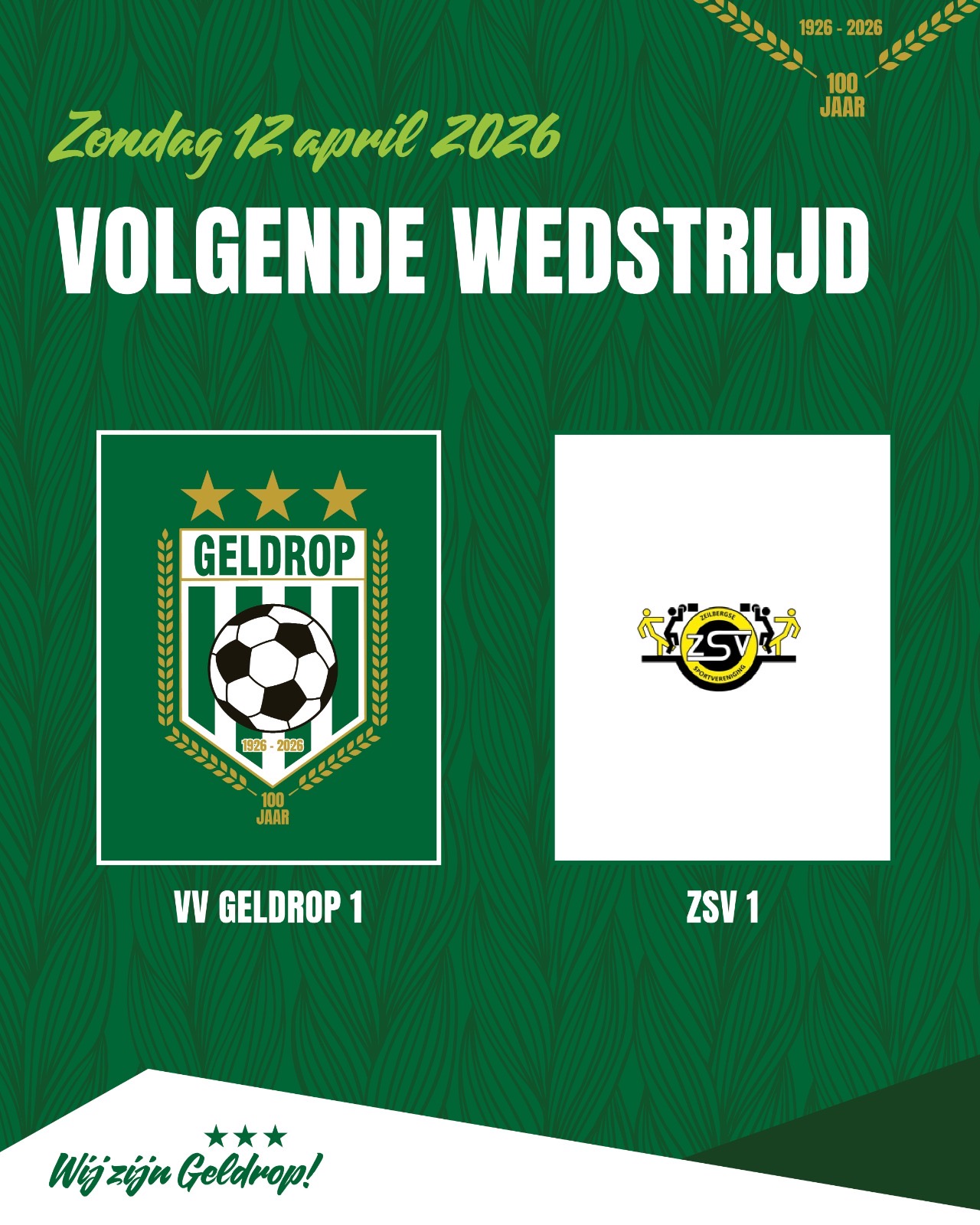 Zondag 12 april 2026: Geldrop 1 - ZSV 1 