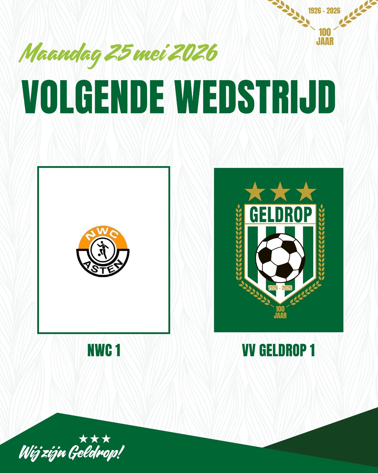 Maandag 25 mei 2026: NWC 1 - Geldrop 1
