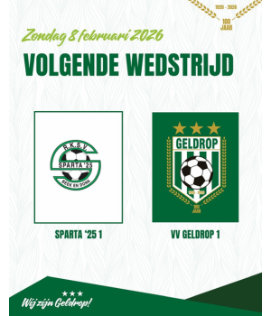 Zondag 8 februari 2026: Sparta’25 1 - Geldrop 1