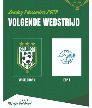 Zondag 7 december: Geldrop 1 - Erp 1